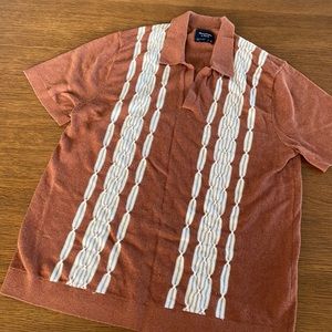 Abercrombie & Fitch “Orange Spice” Pattern Sweater Polo